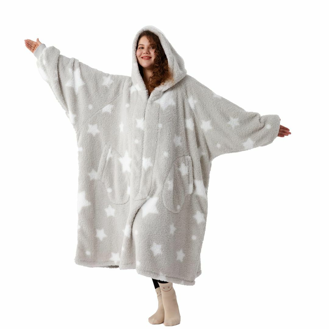 Winthome 肥満体型向けの着る毛布 6XL特大サイズ もこもこ おしゃれな
