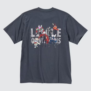 ユニクロ(UNIQLO)のM　ユニクロ　ヒーローアカデミアヴィラン　グレー　メンズ　Tシャツ　新品(Tシャツ/カットソー(半袖/袖なし))