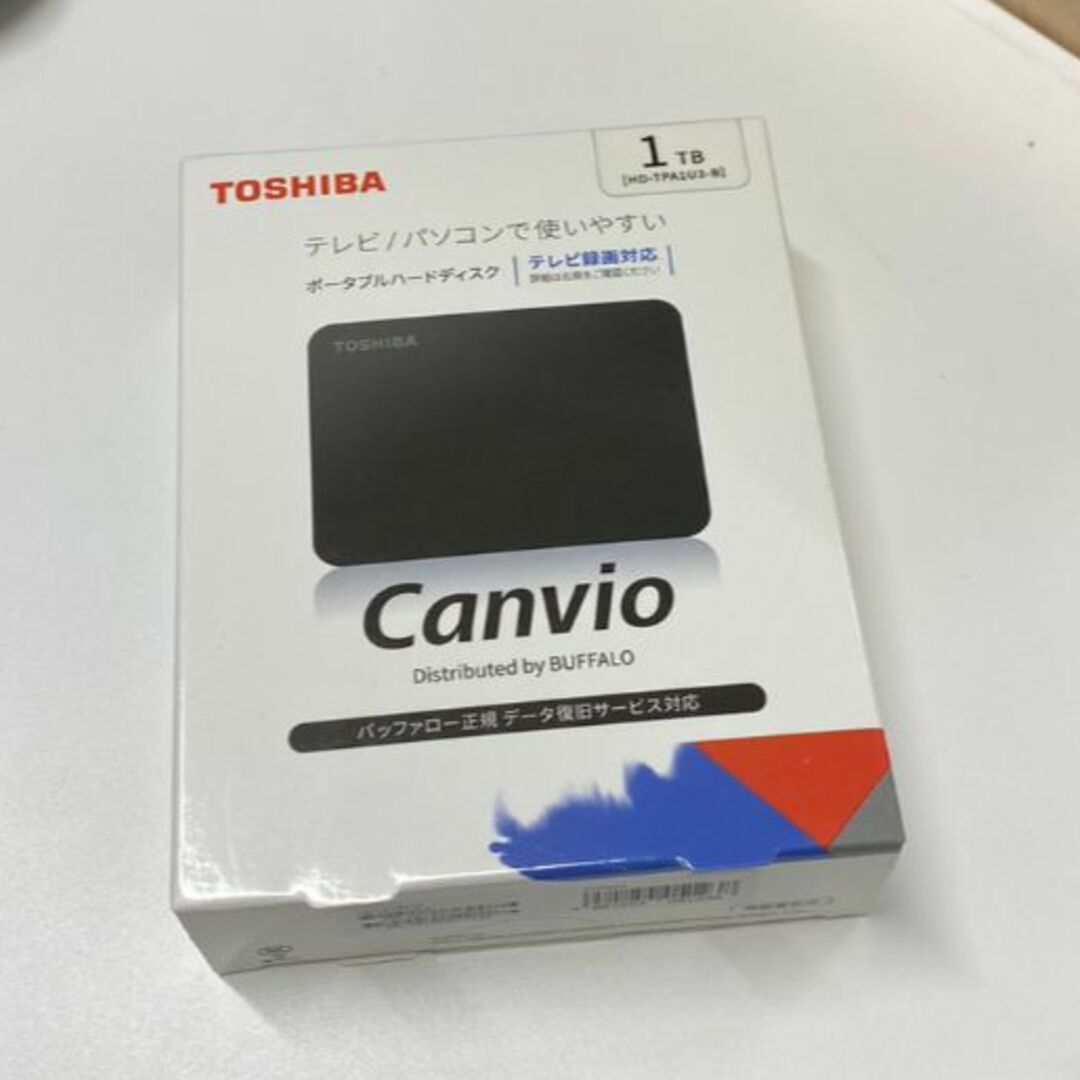 【新品】ポータブルHDD 1TB 東芝製Canvio バッファロー BUFFAL