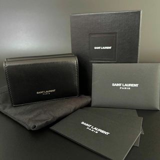 サンローラン(Saint Laurent)の極美品 サンローラン Saint Laurent 三つ折り財布 コンパクト(財布)