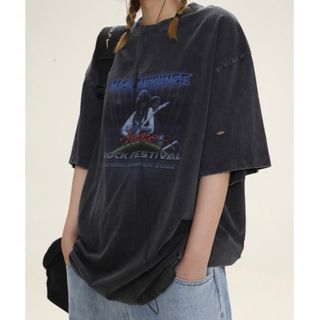 M.P Studios ヴィンテージ加工 MPオリジナルプリント バンドTシャツ(Tシャツ/カットソー(半袖/袖なし))