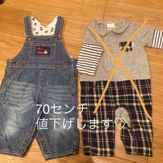 イーベビー(e-baby)の♡値下げ♡イーベビー、サロペット、ロンパース、オーバーオール(ロンパース)