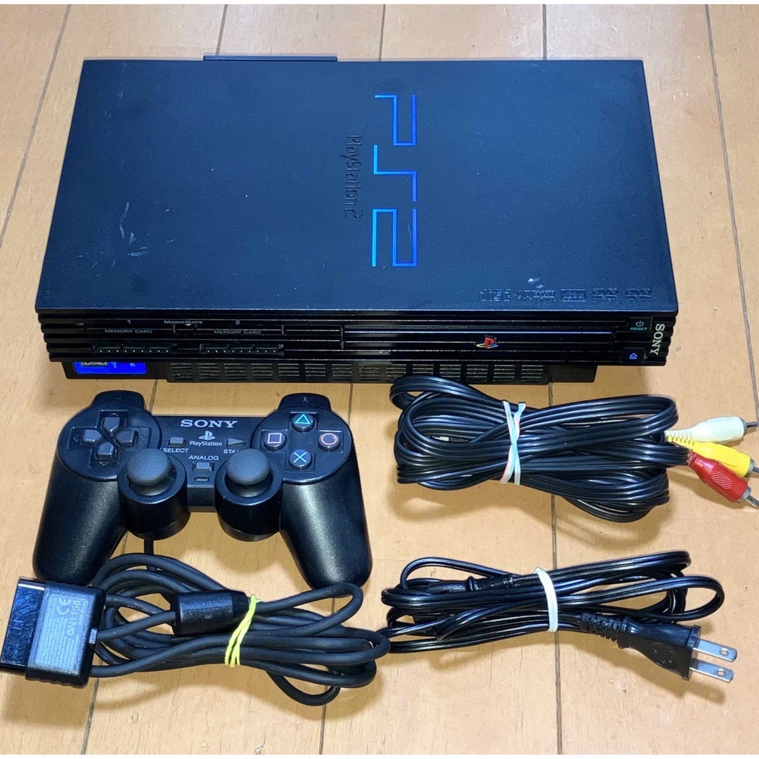 PlayStation2(プレイステーション2)のPS2 本体セット SCPH-30000 エンタメ/ホビーのゲームソフト/ゲーム機本体(家庭用ゲーム機本体)の商品写真