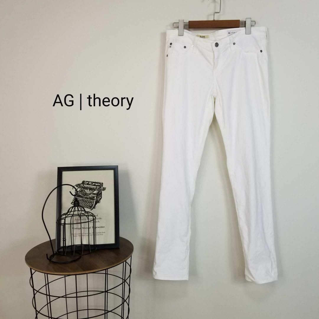 theory - theory×AGコットンレーヨンテーパードカジュアルパンツ28白
