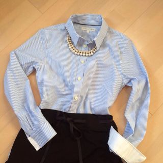 バナナリパブリック(Banana Republic)の新品！きれい目♡ストライプシャツSX(シャツ/ブラウス(長袖/七分))