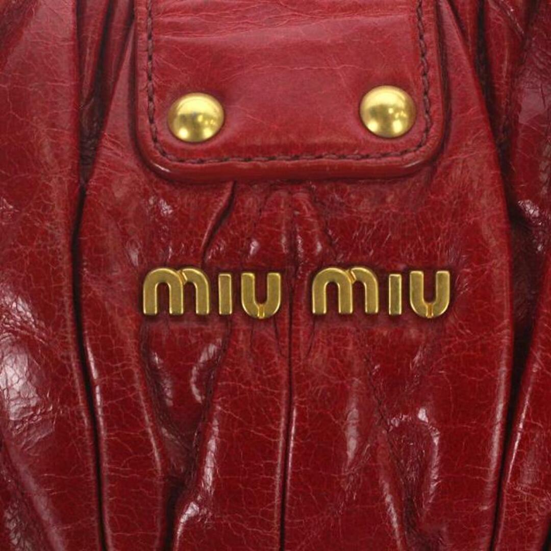 miumiu(ミュウミュウ)のミュウミュウ マテラッセ トートバッグ ショルダーバッグ 2way レザー 赤 レディースのバッグ(ショルダーバッグ)の商品写真