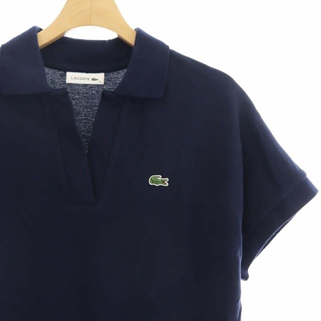 LACOSTE(ラコステ)のラコステ 近年モデル スキッパーネック裾リブポロシャツ 半袖 カットソー 34 レディースのトップス(ポロシャツ)の商品写真