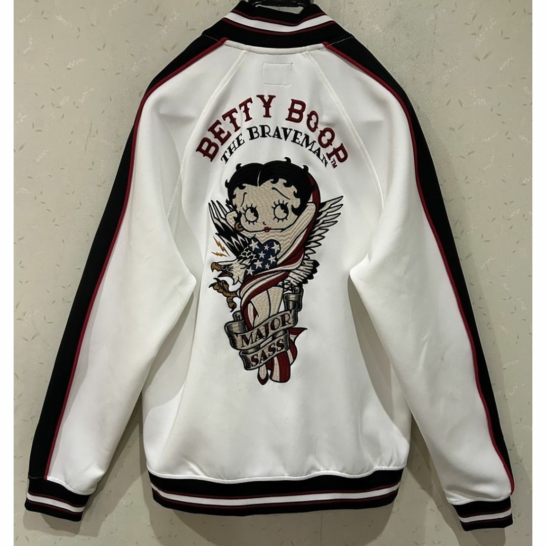 Betty Boop(ベティブープ)の＊THE BRAVEMAN×ベディちゃん 刺繍 トラックジャケット L メンズのジャケット/アウター(ブルゾン)の商品写真