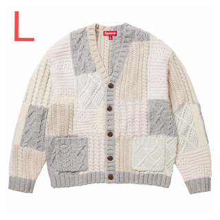 シュプリーム(Supreme)のPatchwork Cable Knit Cardigan "Ivory"(カーディガン)