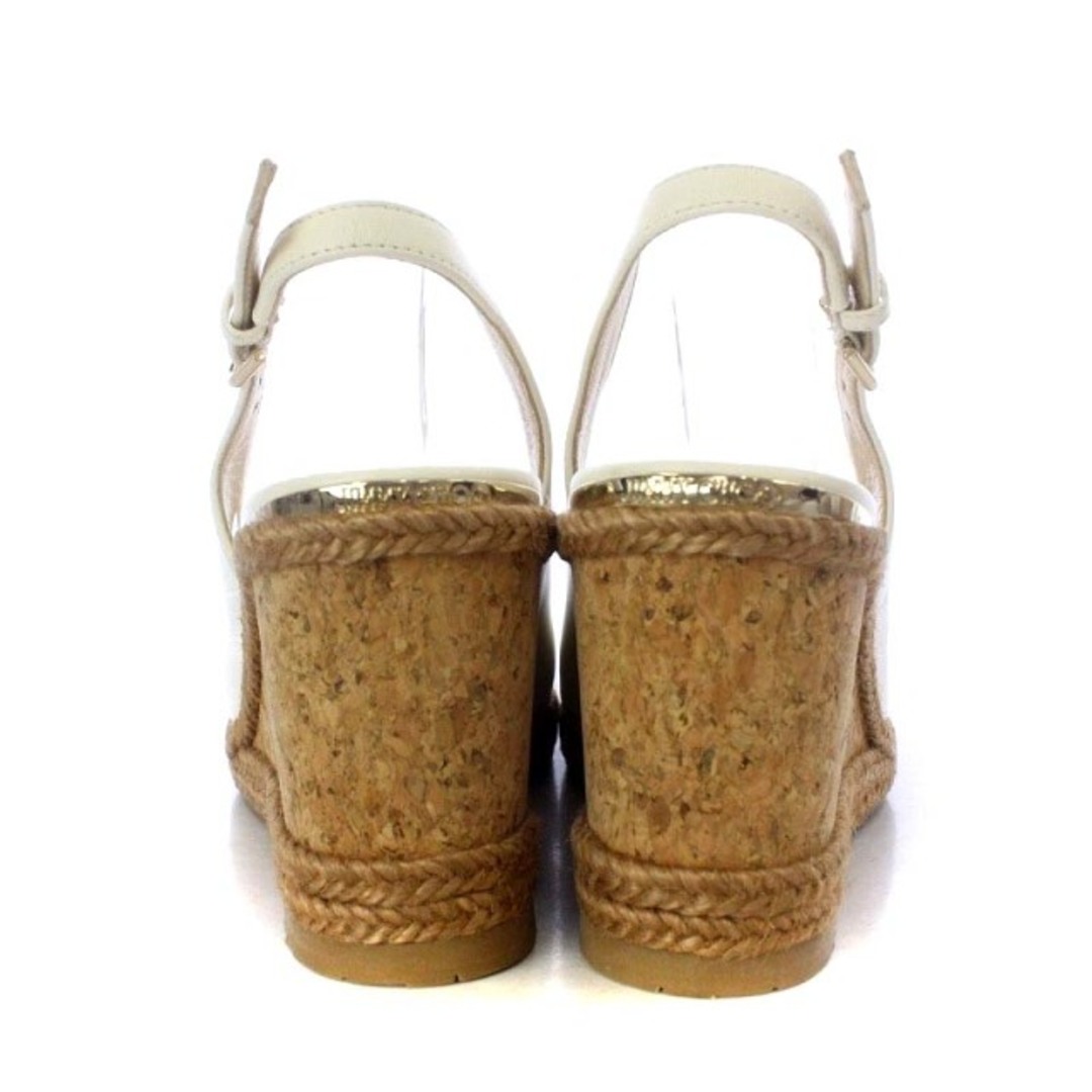 JIMMY CHOO(ジミーチュウ)のジミーチュウ アメリー サンダル ウエッジソール コルク ストラップ 36 白 レディースの靴/シューズ(サンダル)の商品写真