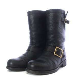 ジミーチュウ(JIMMY CHOO)のジミーチュウ 247 BIKER Unlined バイカーブーツ 36 黒(ブーツ)