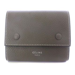 セリーヌ(celine)のセリーヌ スモール フォールデッド マルチファンクション 財布 グレー 黄色(財布)