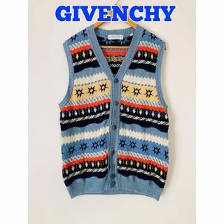 ジバンシィ(GIVENCHY)のGIVENCHY ジバンシィ　ベスト　ニットベスト　フェアアイル柄　イタリア製(ベスト)