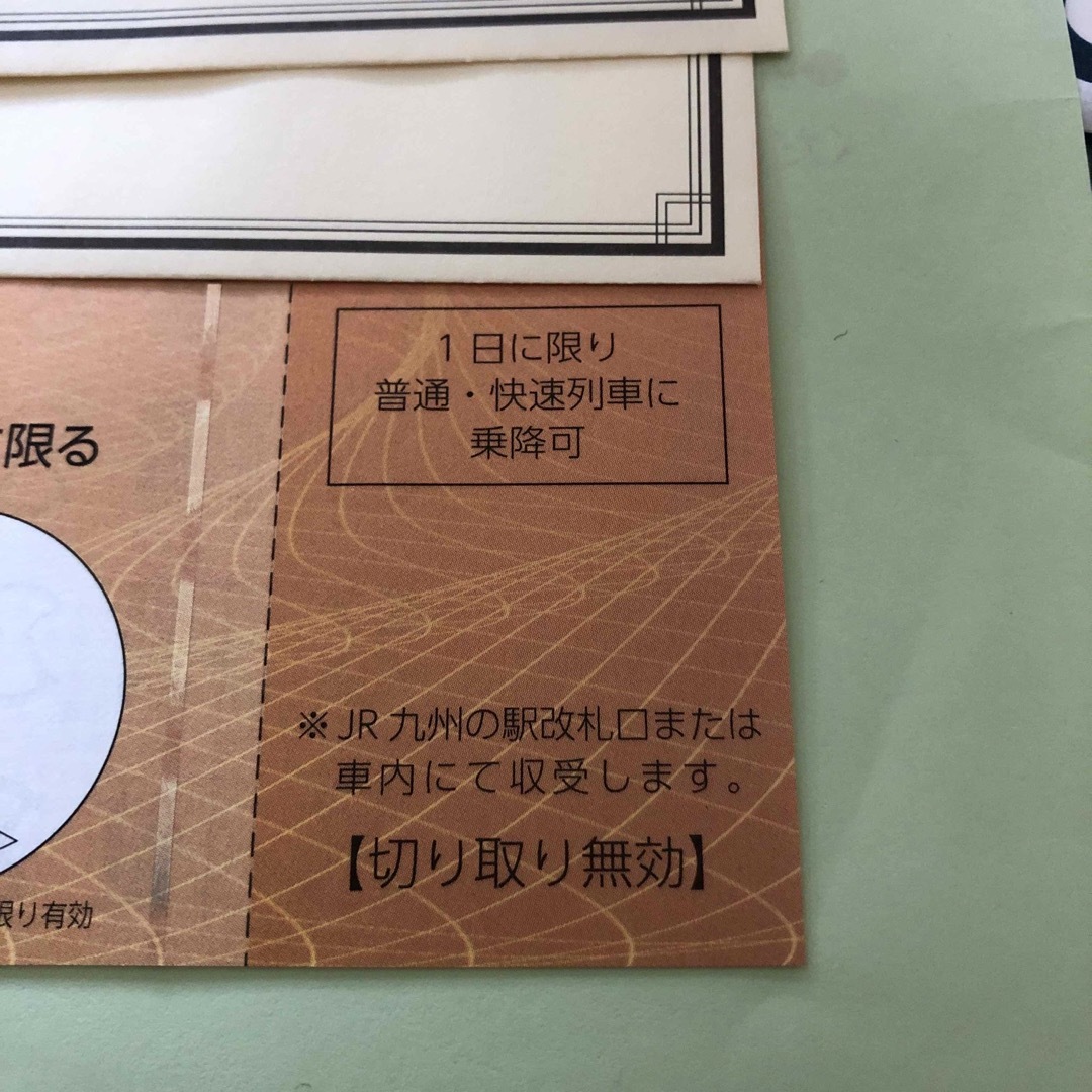 JR九州旅客鉄道 1日乗車券　３枚　株主優待 2