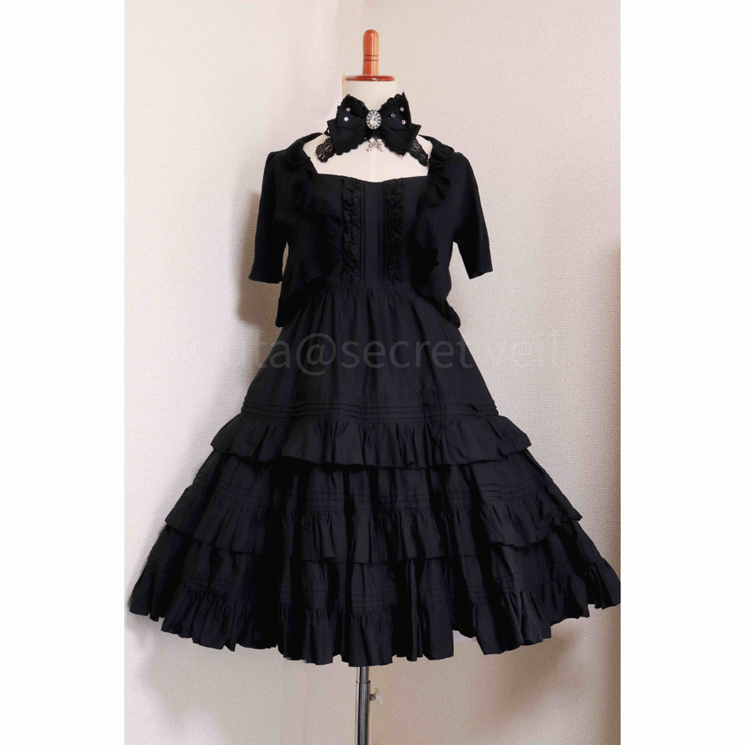 Victorian maiden コットン アンダードレス ブラック メイデン