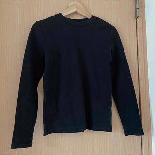 ページボーイ(PAGEBOY)のPAGEBOY シンプル 無地 リブ ブラック 長袖 カットソー 秋コーデ 秋服(カットソー(長袖/七分))