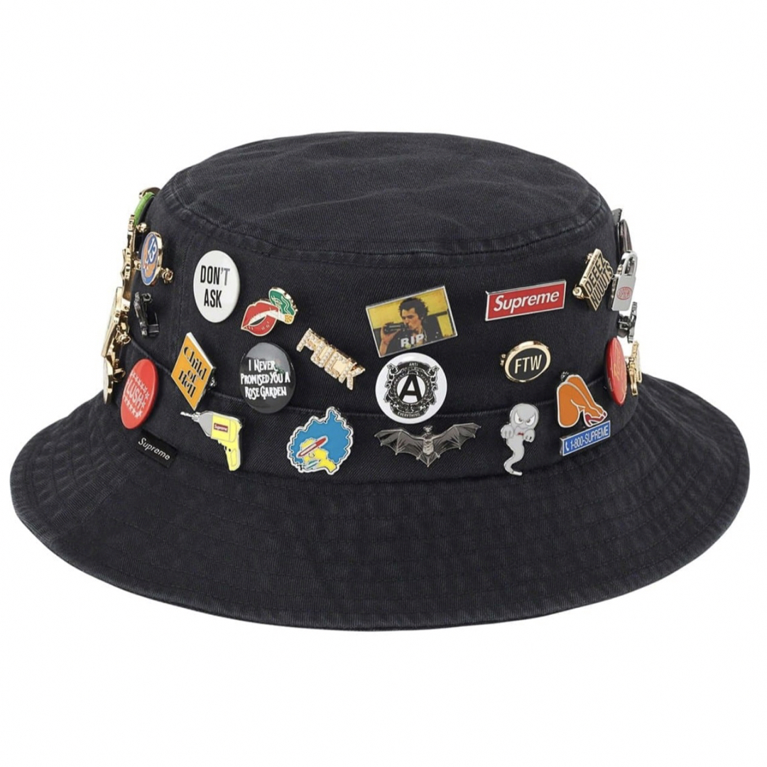 Supreme(シュプリーム)の【 Black 】Supreme Pins Crusher Hat メンズの帽子(ハット)の商品写真