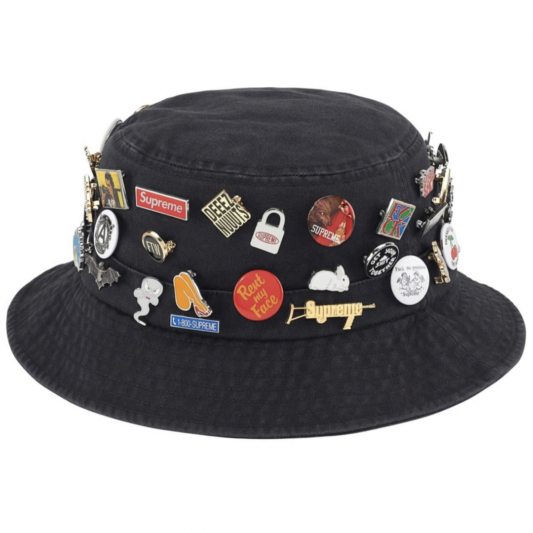 【 Black 】Supreme Pins Crusher Hat新品SMBlackブラック黒