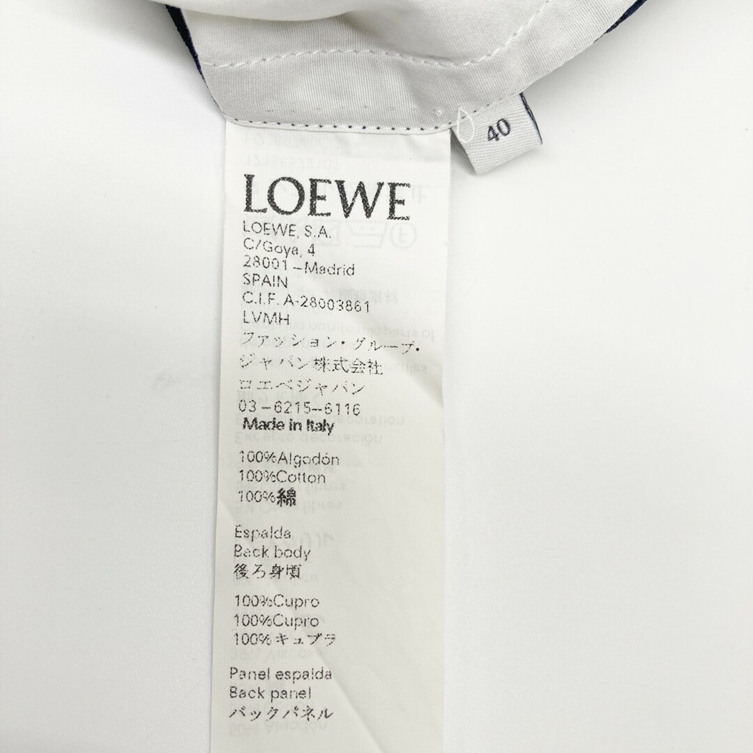 LOEWE(ロエベ)のロエベ H2189740CG ホワイト バック切替シャツ 40 メンズのトップス(シャツ)の商品写真