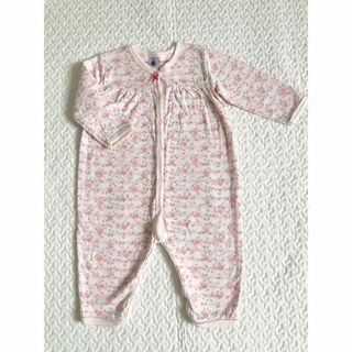 プチバトー(PETIT BATEAU)の【ちゃちゃ様専用】プチバトー　カバーオール　74cm 花柄(カバーオール)