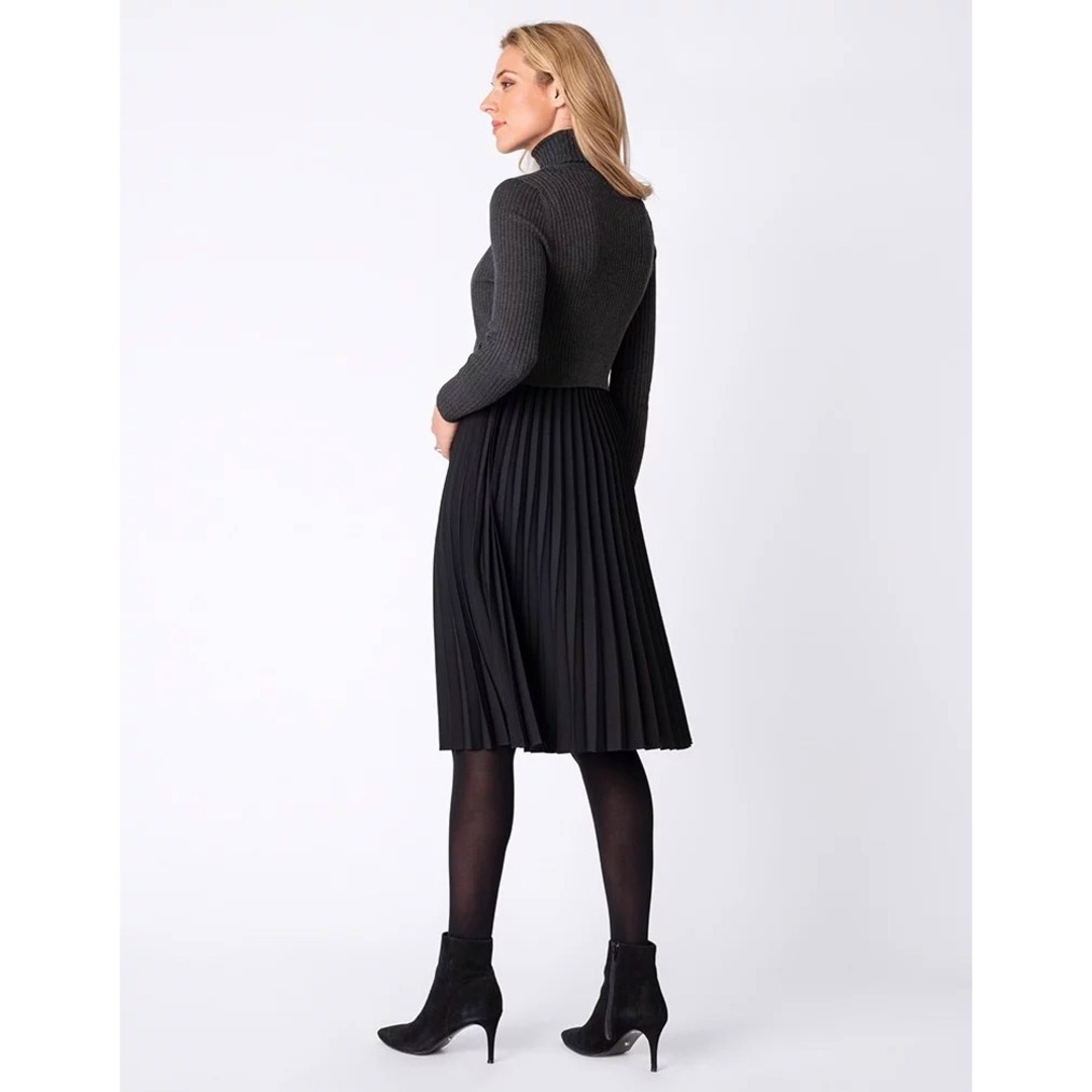 Seraphine 新品 UK10 授乳対応 ニットプリーツマタニティワンピース