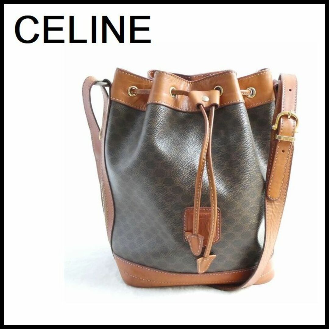 CELINE - セリーヌ バッグ マカダム ショルダー 巾着 ショルダーバッグ