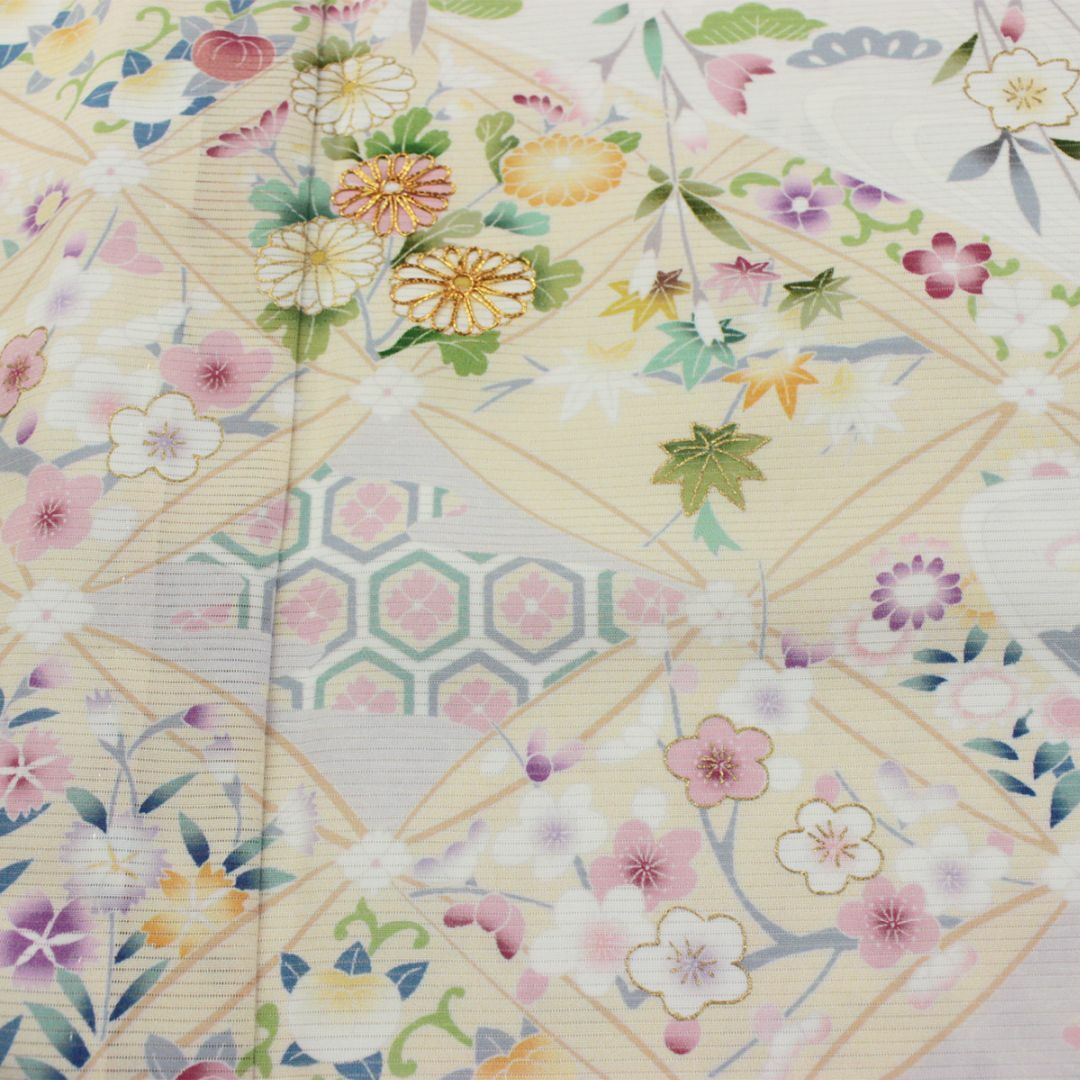 AB8617 夏物仕付未使用訪問着 167㎝ 白地桜柄の通販 by 閉店の AB8617 夏物仕付未使用訪問着 167㎝ 白地桜柄の通販 by 閉店の