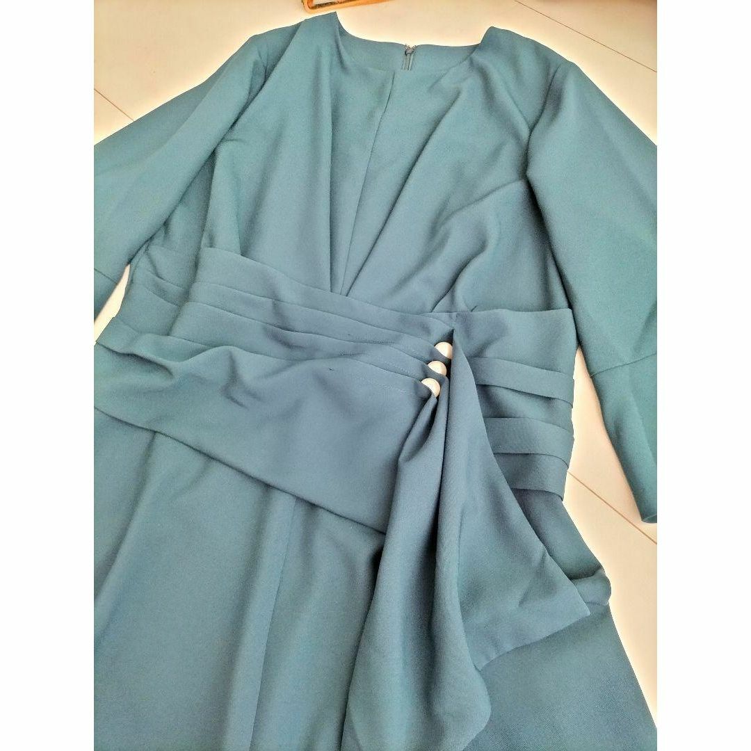 5L パール付きドレス グリーン ルイルエブティック レディースのフォーマル/ドレス(ロングドレス)の商品写真
