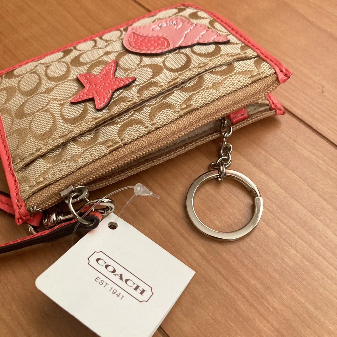 新品　COACH⭐︎コーチシグネチャー⭐︎ブラウン×ブラック ミニ財布