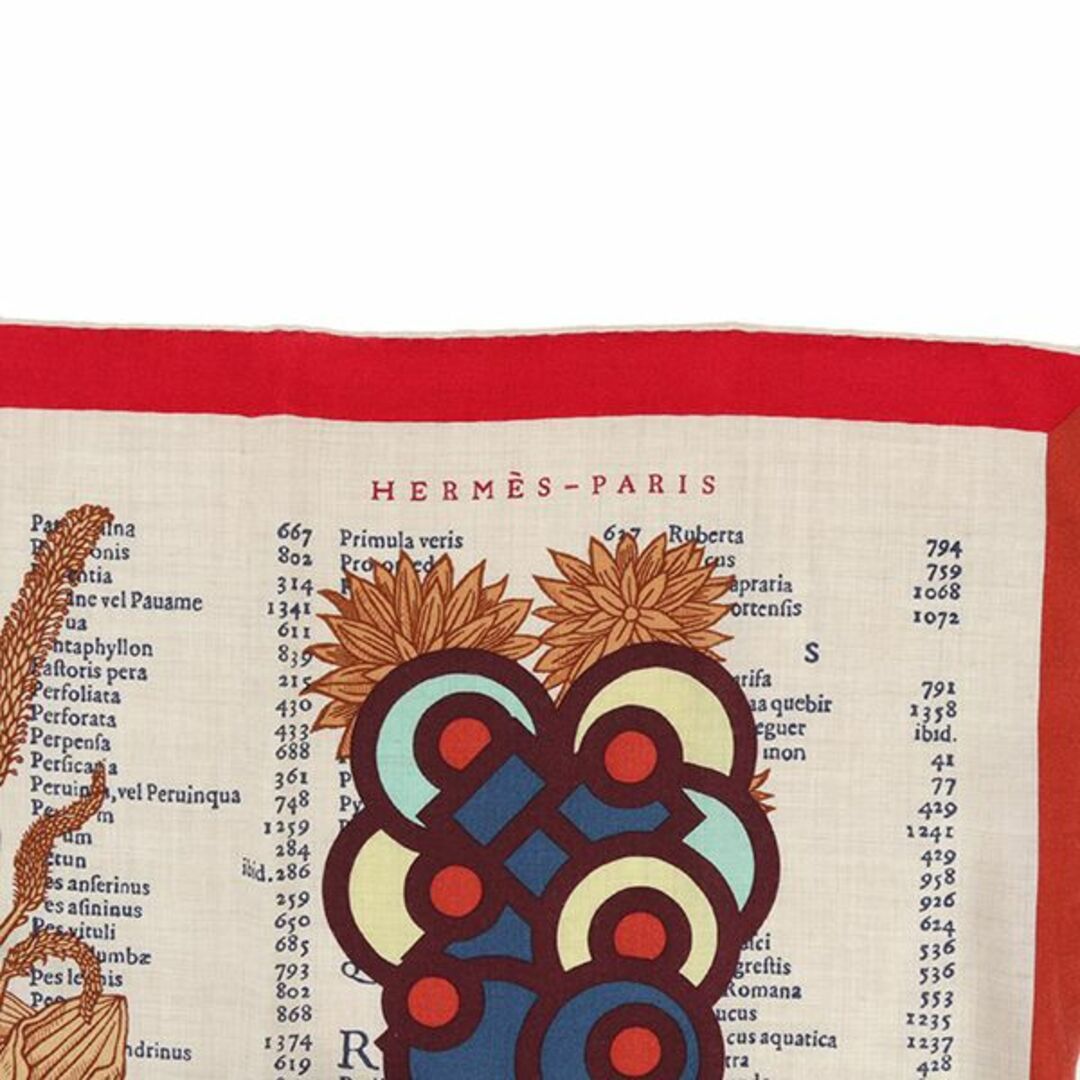 Hermes(エルメス)のエルメス カレジェアン 140 ボタニカ・グラフィカ Botanica Grafica カシミヤ シルク カシシル ストール スカーフ ショール 大判 正方形 h-g634 レディースのファッション小物(バンダナ/スカーフ)の商品写真