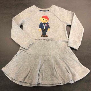 ポロラルフローレン(POLO RALPH LAUREN)のポロラルフローレン☆110☆長袖ワンピース☆女の子☆子供☆キッズ☆ベア☆フレア(ワンピース)