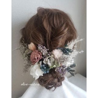 ウエディング ヘッドパーツ フラワーパーツ ボタニカル ヘッドアクセ ヘアアクセ(ヘッドドレス/ドレス)