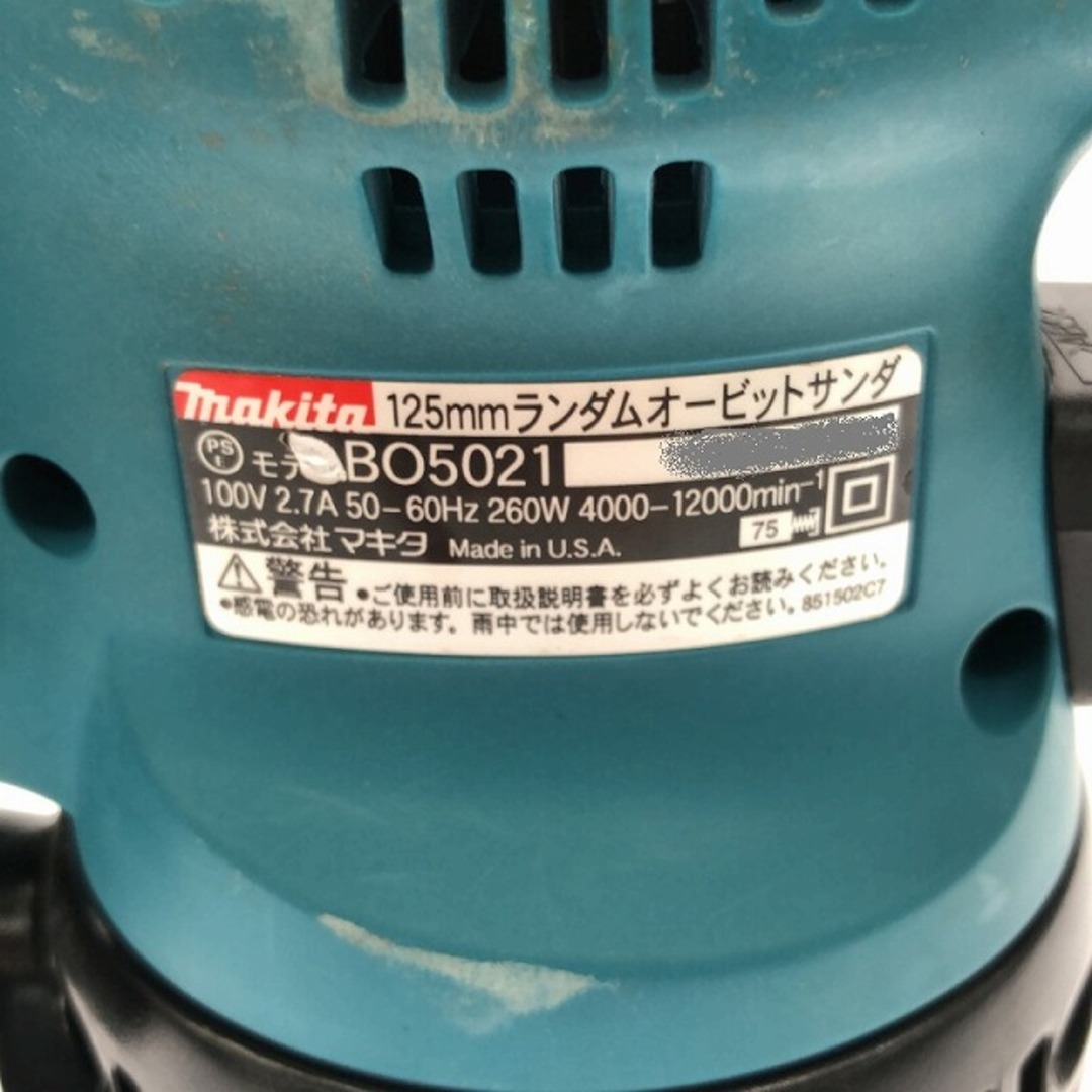 Makita(マキタ)の☆中古品☆ makita マキタ 125mm ランダムオービットサンダ BO5021 サンダー 75377 自動車/バイクのバイク(工具)の商品写真