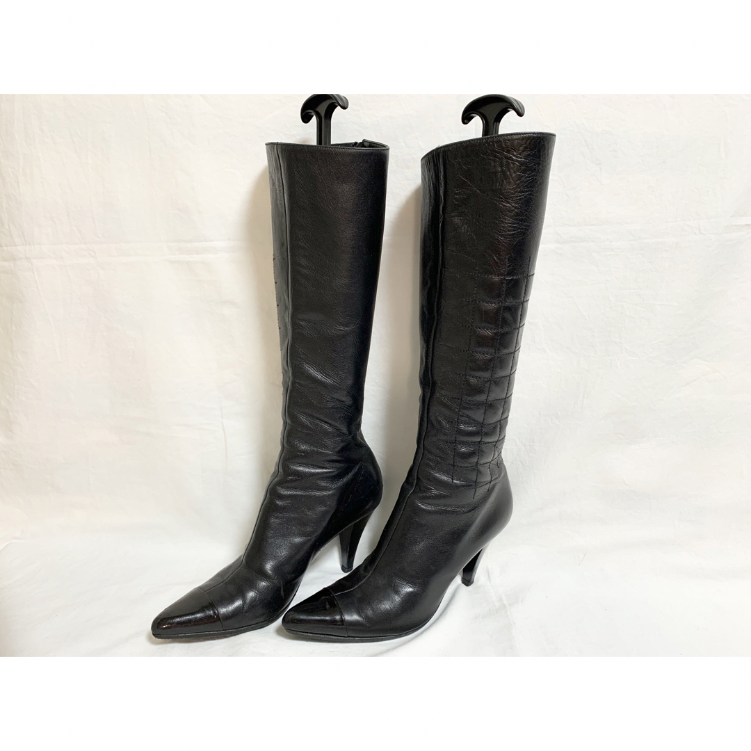 シャネル ロングブーツ 38 1/2 デパート購入- シャネル ロングブーツ 38 1/2 デパート購入-