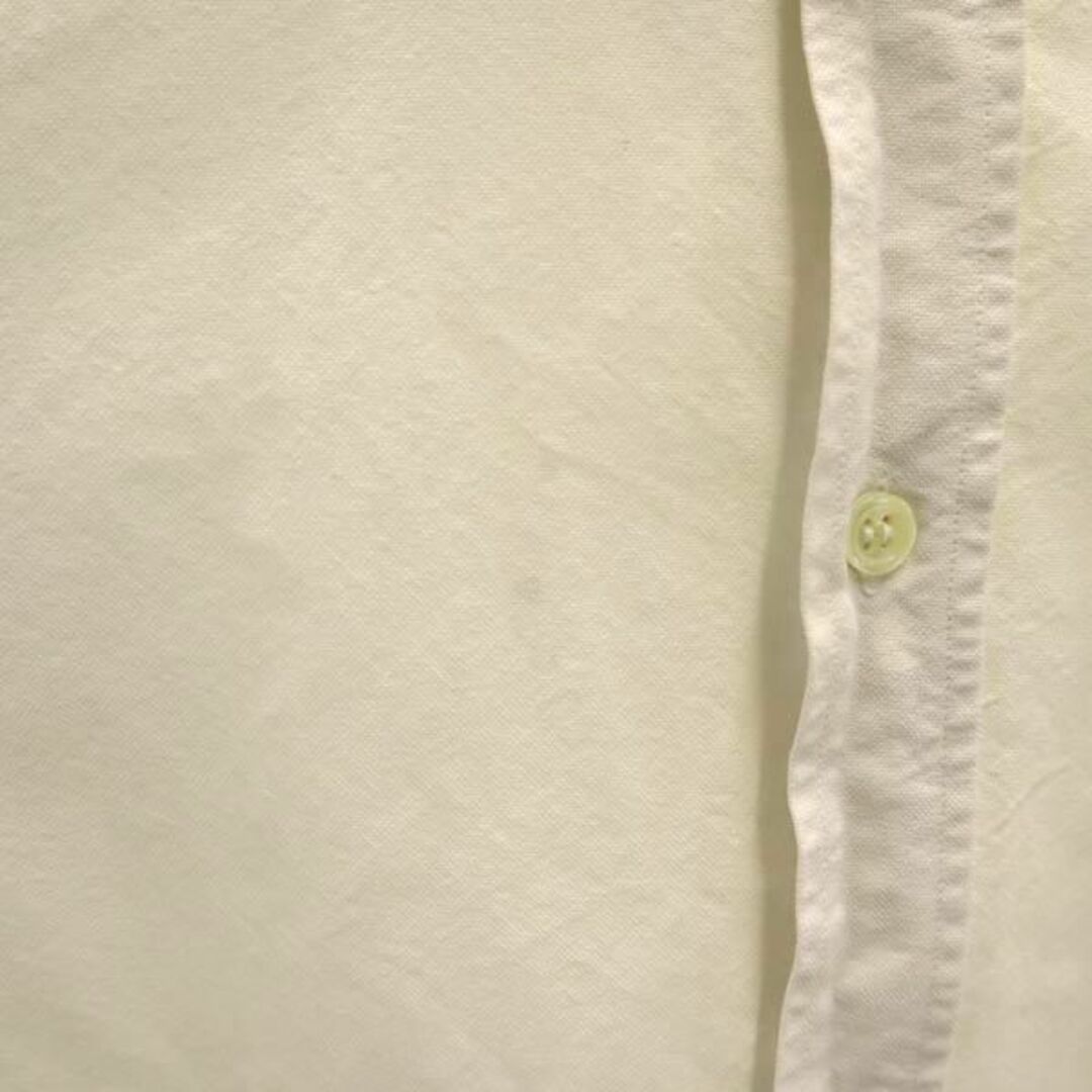メゾンキツネ イタリア製 長袖 ボタンダウンシャツ S ホワイト系 MAISON KITSUNE 刺繍 ロゴ メンズ   【230909】 6