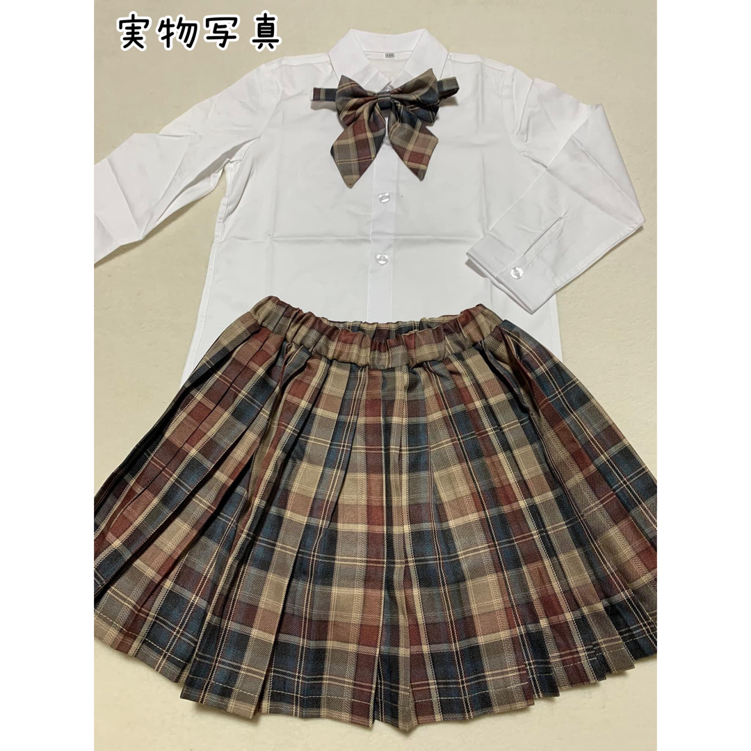 ⭐️ 新商品 130 ブラウン 女の子 5点セット 制服 スクール フォーマル 秋