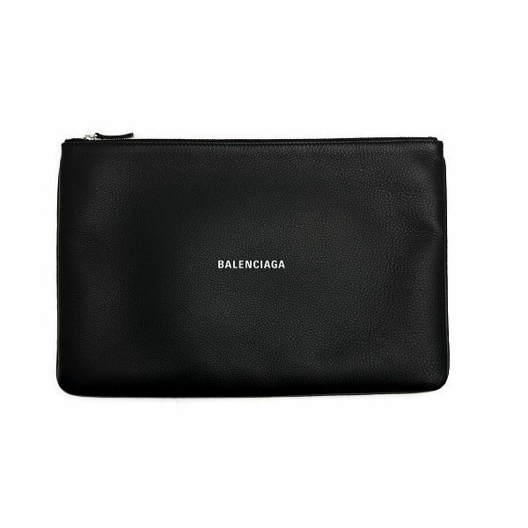 新品BALENCIAGA バレンシアガ クラッチバッグレザー黒-