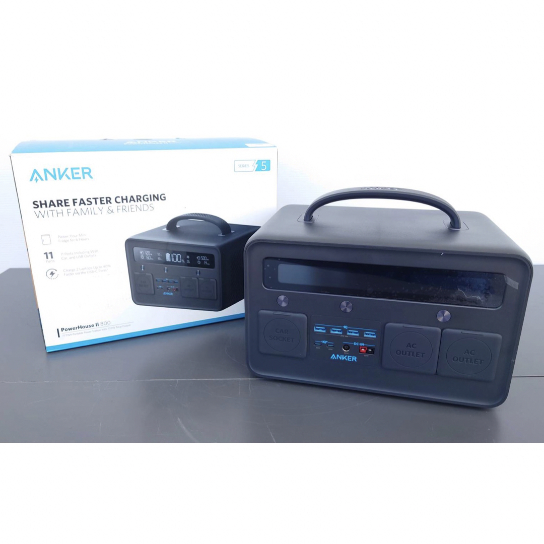 Anker PowerHouse II 800 ポータブル電源 キャンプ 防災 - バッテリー