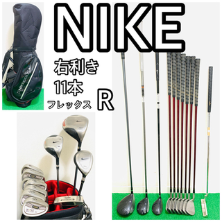 385/メンズ☆NIKE 13本 クラブケース付き 初~中級者ゴルフクラブセット
