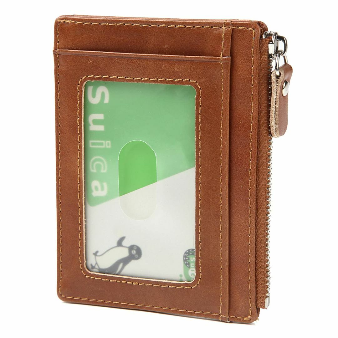 [Shoebill] パスケース 定期入れ 本革 薄型 スリム 小さい 財布 小