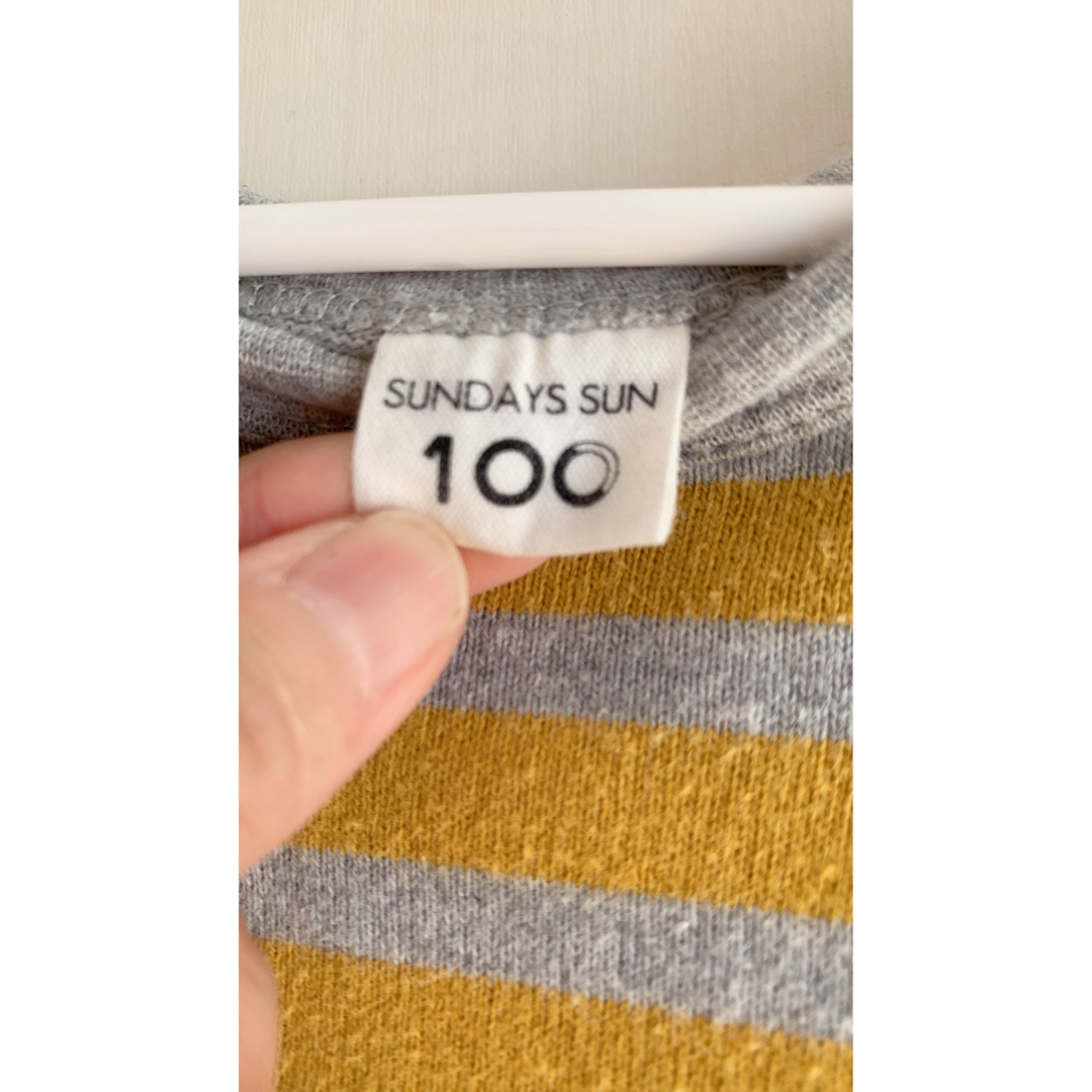 SUNDAYS SUN(サンデイズサン)のボーダーワンピース 100 キッズ/ベビー/マタニティのキッズ服女の子用(90cm~)(ワンピース)の商品写真