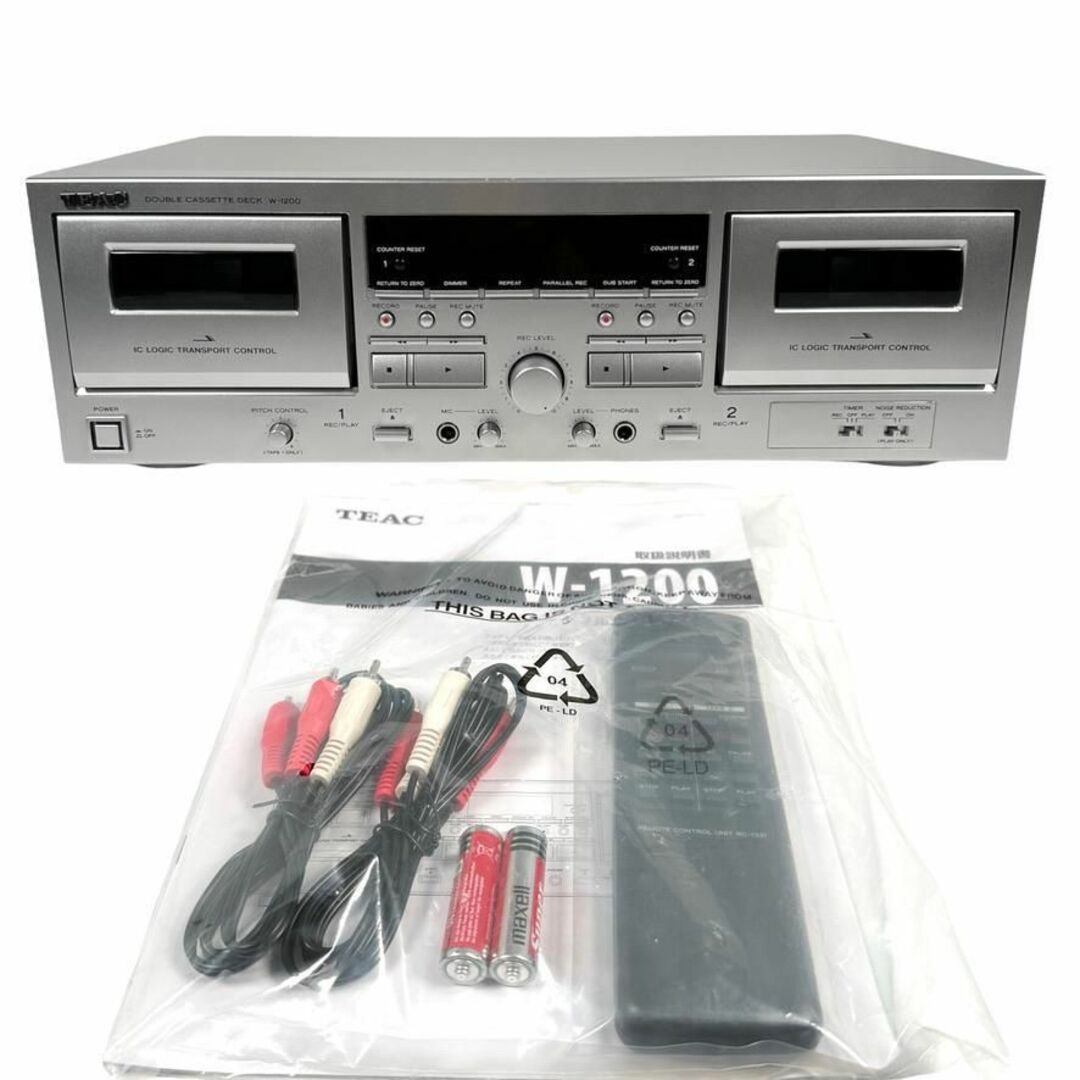 優良動作品 TEAC ダブルカセットデッキ W-1200(S) - www