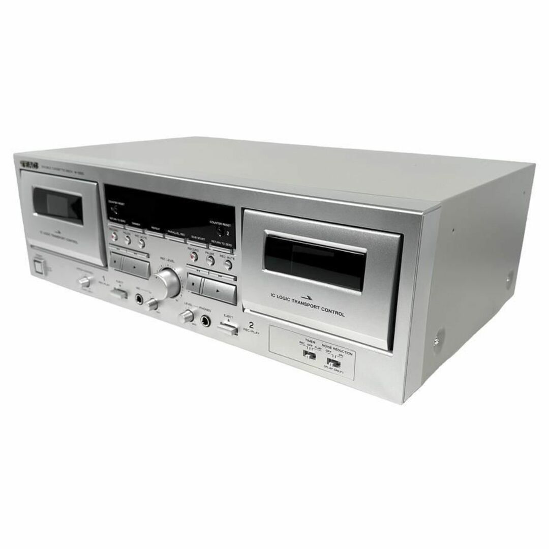 優良動作品 TEAC ダブルカセットデッキ W-1200(S)