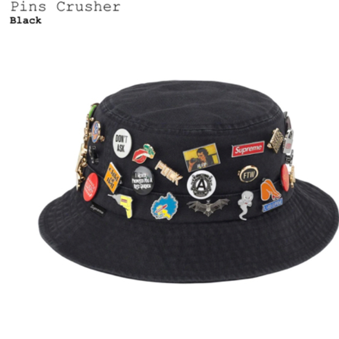 Supreme(シュプリーム)のSupreme Pins Crusher ブラック メンズの帽子(ハット)の商品写真