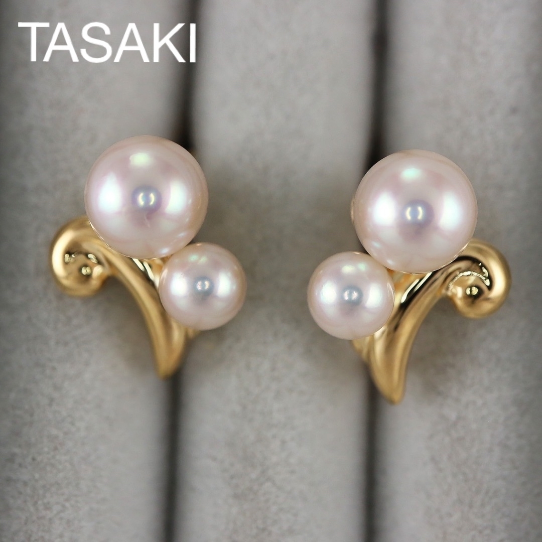 TASAKI> パール イヤリング 5.0〜7.3mm-