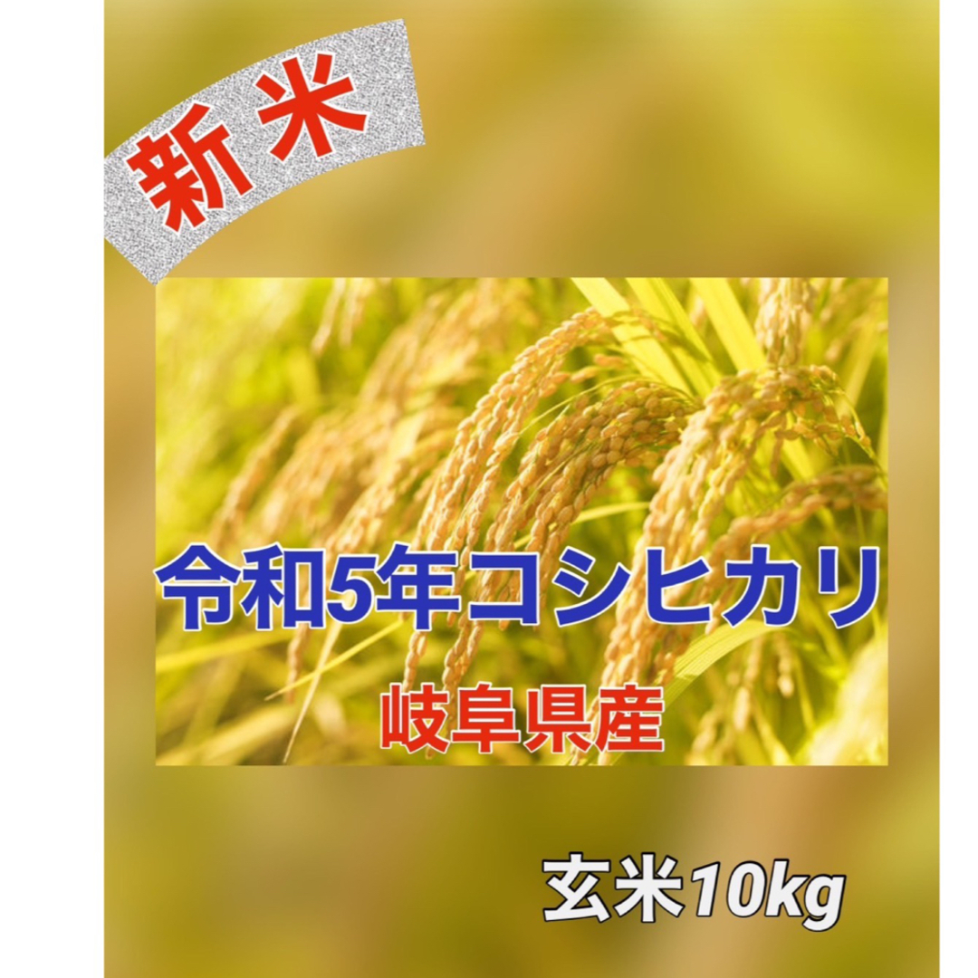 令和5年　岐阜県産「コシヒカリ」玄米１０Kg