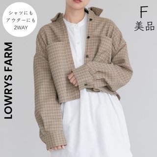 ローリーズファーム(LOWRYS FARM)の【LOWRYS FARM】美品 2WAY ブルゾン シャツ アウター ショート丈(シャツ/ブラウス(長袖/七分))