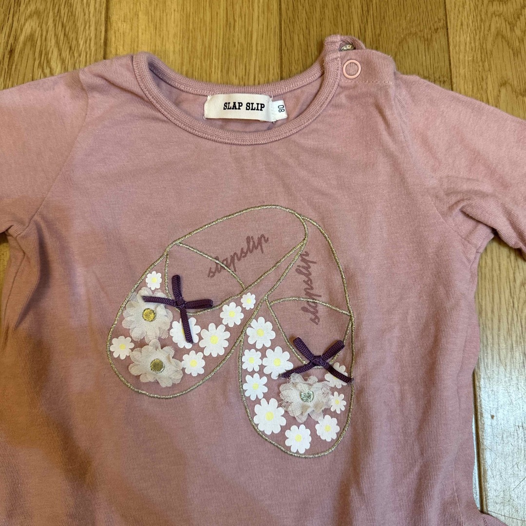 SLAP SLIP(スラップスリップ)のピンク色　Tシャツ キッズ/ベビー/マタニティのベビー服(~85cm)(Ｔシャツ)の商品写真