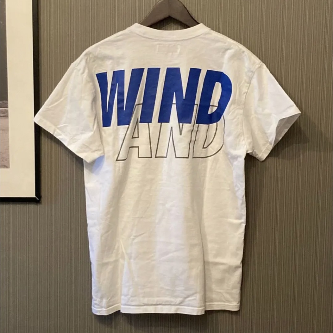 wind and sea ウィンダンシー 定番ロゴ Tシャツ ブルー L