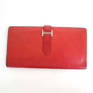 エルメス(Hermes)のエルメス ベアン 2つ折り長財布 シェーブル レッド /ko00478ik(長財布)